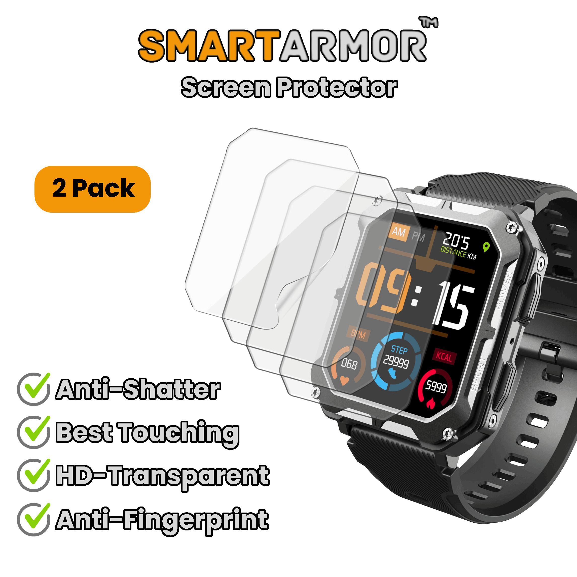 Shield Smartwatch Screen Protector - THE INDESTRUCTIBLE SMARTWATCH – Smart Armor